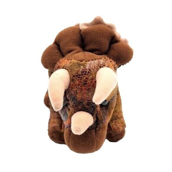 2/$15 Douglas Cuddle Dinosaur Plush Brown 11.5" Stuffed Horn Triceratops #7727 - Picture 2 of 11